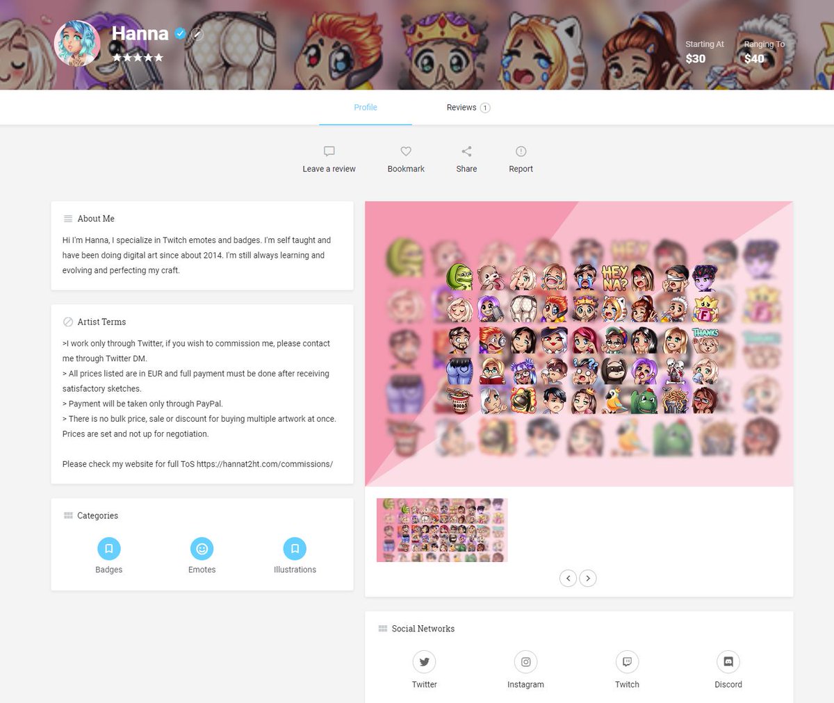 ✅ 150+ Artists
✅ 260+ Reviews
✅ Great Community
✅ Best Place to find and Commission Emote Artists and More

Join today and create a listing if you're an Artist! Or take a look if you're a Streamer needing Art!

Artist.Design 
discord.gg/zwwY4dm