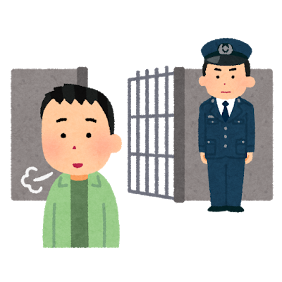 Uqハットちゃん事務局公式 いらすとやさんのイラストで ウルトラクイズを表現 タイトル 刑務所１泊罰ゲームがようやく終了