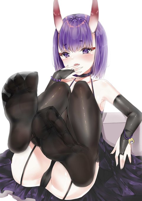 酒吞童子 #貧乳 #Fate/GrandOrder #蘿莉 #ロリ #酒吞童子 #酒呑童子(Fate) #ソックス足裏 #ガーターベルト #足裏 #黒スト  