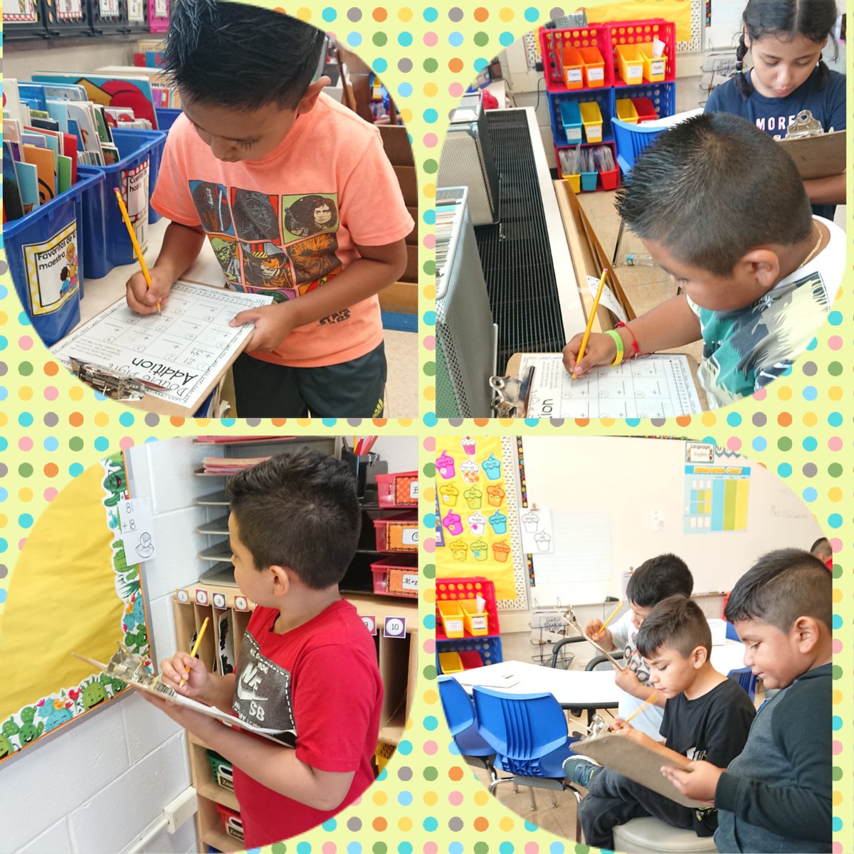 Double-digit addition scavenger hunt! #weare44 #madison44