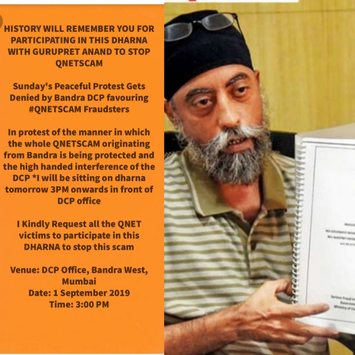 HirvaneVivek's tweet photo. @Ananth25955752 @PMOIndia @rashtrapatibhvn @nsitharaman @SreeIyer1 @MoneylifeIndia @PiyushGoyal @AmitShah @nitin_gadkari @the_hindu @CMOMaharashtra @gurupreetanand @republic @CPMumbaiPolice @MumbaiPolice @sambitswaraj @vijaypnpa_ips @aajtak @smritiirani @BJP4India @NewsX @nitin_gadkari @Dev_Fadnavis @ShivSena @aajtak @ABPNews @republic @ChouhanShivraj @RBI @BJP4India why DCP & indian police favour and protest to @QNetOfficial @QNET_India @AnalystQnet ?
They already know how this #qnetscam #qnetscammers cheating Innocent peoples. https://t.co/oEqjldKLPN