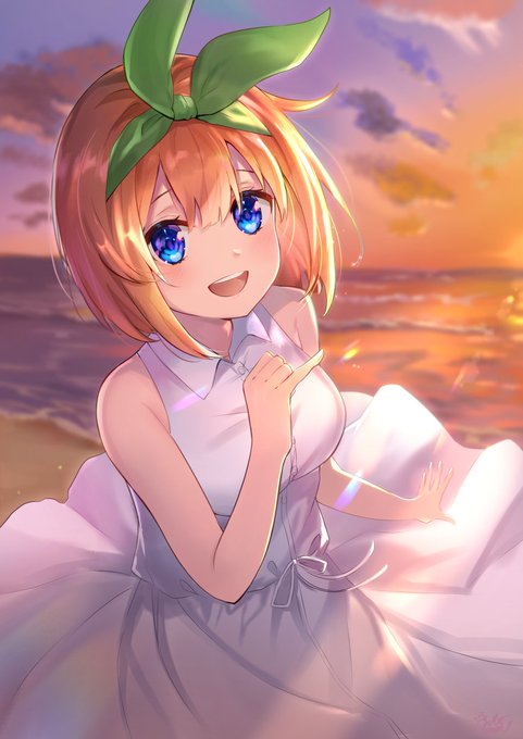 呉亮宏 🌸イ🦋ラ🎧ス🍀ト⭐さんがTwitterに投稿した中野四葉(五等分の花嫁)のイラスト。
