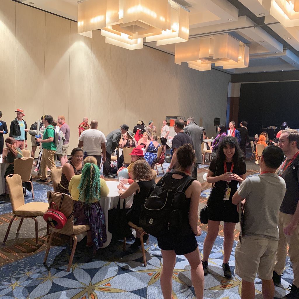 brittrack's tweet photo. @dragoncon Bond &amp; Cocktails: Shaken Not Stirred is in full swing! There is still time to come and join in all the fun! Can you find 007? #brittrack2019 #jamesbond007 https://t.co/Ibr8v0qJxD