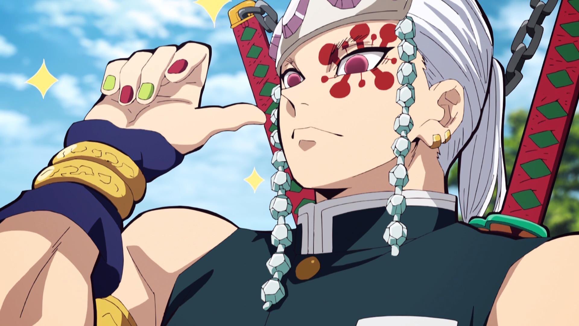 ノア そういえば宇髄さんアニメでも派手だったな ネイルは漫画もしてたけどアニメはカラーだから更に目立つww 鬼滅の刃 音柱 宇髄天元 T Co Qbiuwme2at Twitter