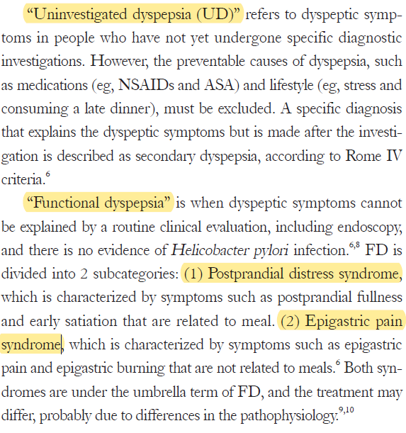 EmerCmu's tweet photo. Thai Dyspepsia Guideline 2018 

แนวทางการวินิจฉัยและรักษา 

ใครยังชอบวินิจฉัยคนปวดท้องลิ้นปี่ว่า "Dyspepsia" จริง ๆ อาจต้องเรียกว่า Uninvestigated Dyspepsia นะ ลองอ่านดู 
https://t.co/Kb3TTKMINb

#FOAMed #foam #EMCMU #revPPemCMU https://t.co/irI8mEOjsA
