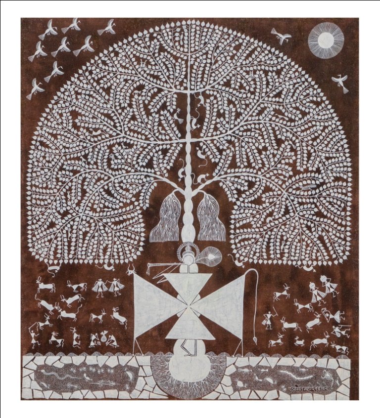 OjasArt's tweet photo. A sneak peek of the works that will be on display at Satrangi 2019, our annual show. Participating artists Amit Dombhare, Kishor Mhase, Sadashiv Mashe, and Shantaram Ghorkhana. September 4 to 25.
#warlis #art #indigenousart #tradirtionaklart #Indian #historical #celebratory https://t.co/IbGMUxjmLf