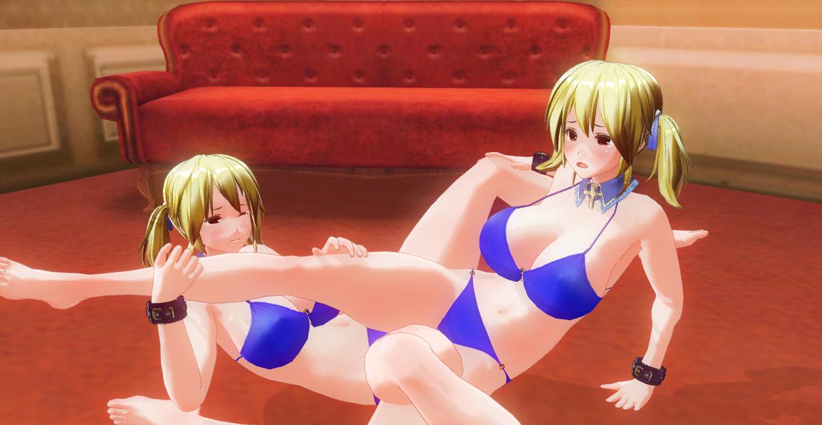 フェアリーテイルのルーシィ同士のバトル。やっぱパーツが足りない。
#レズバトル #同一CP #同キャラ 