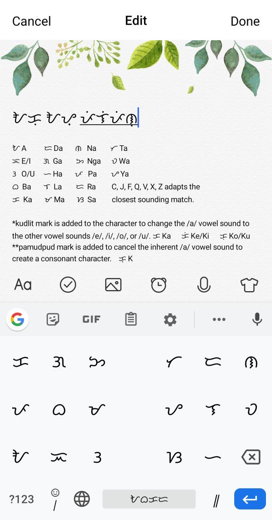 Warlie Zambales Diaz Google Has Put Into Their Gboard Keyboard Application Four Of Our Indigenous Scripts Baybayin banwa Buhid And Hanunuo All Of Which You Can Download And Use For