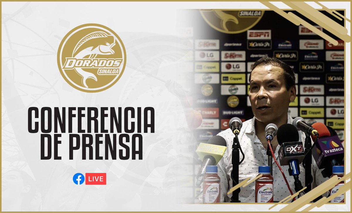 Dorados's tweet photo. 🎙️ | Las reacciones del @ProfeCruz_ al término del #DORvsUDG. 

🔴 En vivo por #FBLive 👉🏻 https://t.co/I74YxBUHhu 

#ConElPezHastaElFinal https://t.co/9q7gP2sEjY