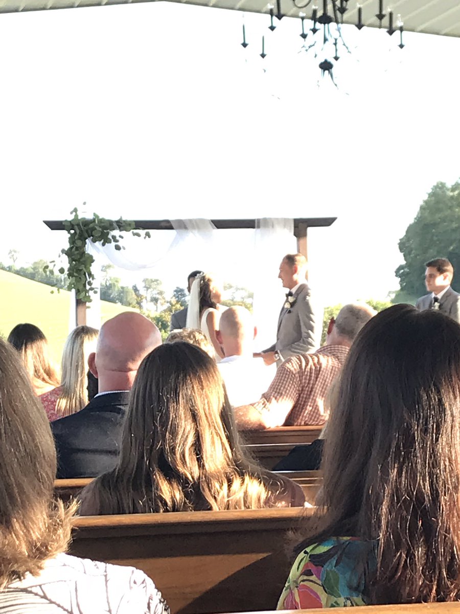 UMoTownBaseball's tweet photo. Congrats to @tbradey and @emilyromkey on their special day! Beautiful wedding for a special couple! So great seeing the guys and reminiscing on so many amazing memories! Thankful to be a part of their lives! https://t.co/egINnIhKCz