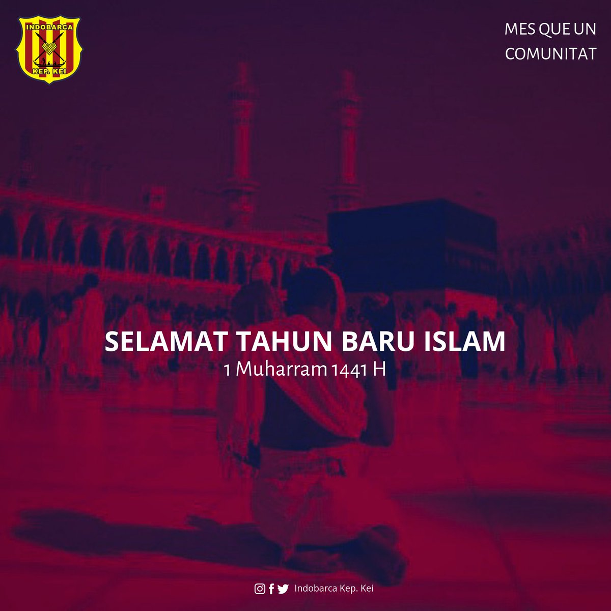 indobarca_kei's tweet photo. Selamat tahun baru Islam buat basodara yang memperingati..
.
"Semoga kita semua dapat HIJRAH ke kehidupan yang lebih baik. Terutama dalam nilai Kemanusiaan, sosial dan juga toleransi"
.
#mesqueuncomunitat #viscaindobarça 🔵🔴 https://t.co/mqeKyimHiS