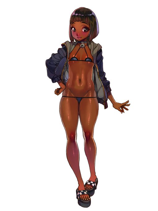 pbw #女の子 #魅惑のふともも #褐色 #ロリ #マイクロビキニ  