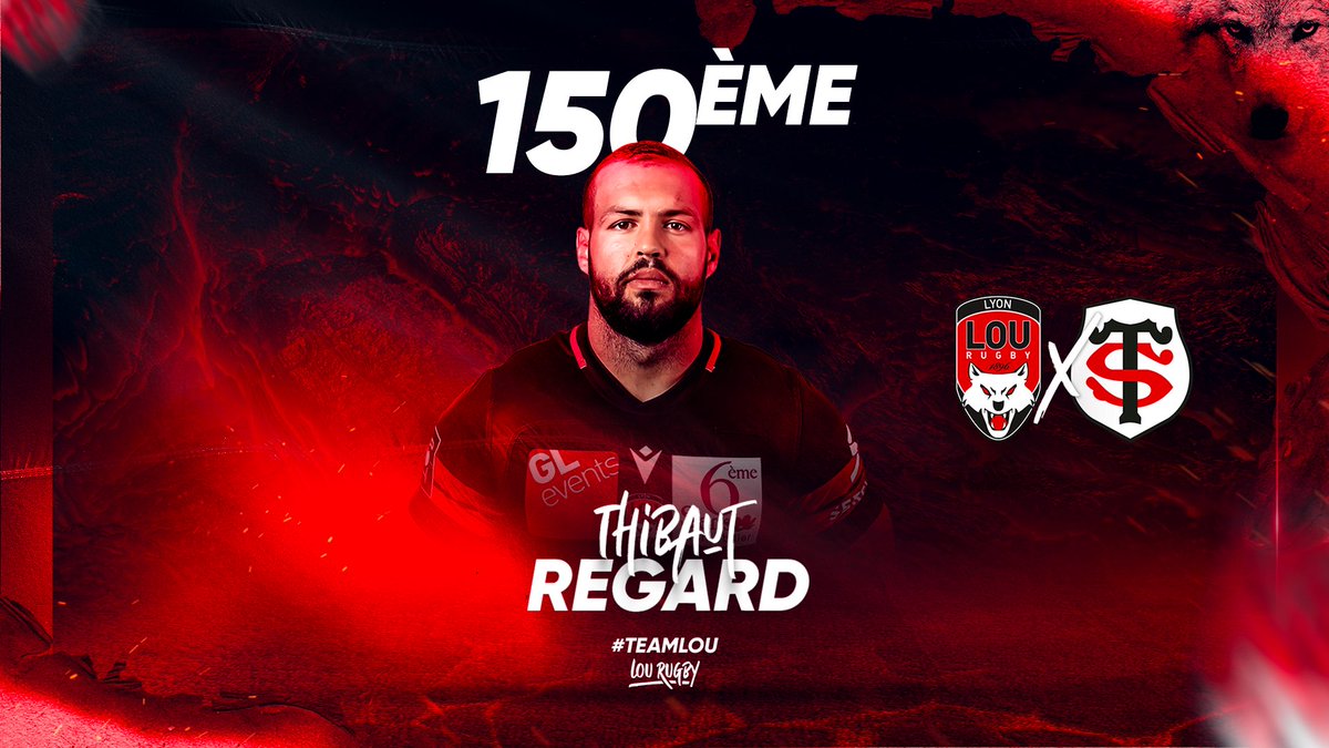 #LOUST un match pas comme les autres pour <a href="/ThibautRegard/">Thibaut Regard</a> ! 
A 26 ans seulement, Thibaut Regard disputera aujourd’hui son 150ème match officiel avec le @LOURugby1896 ! 👏🏼🔴⚫️🔥
#TEAMLOU #TOP14 #Boulard #gangdeslyonnais