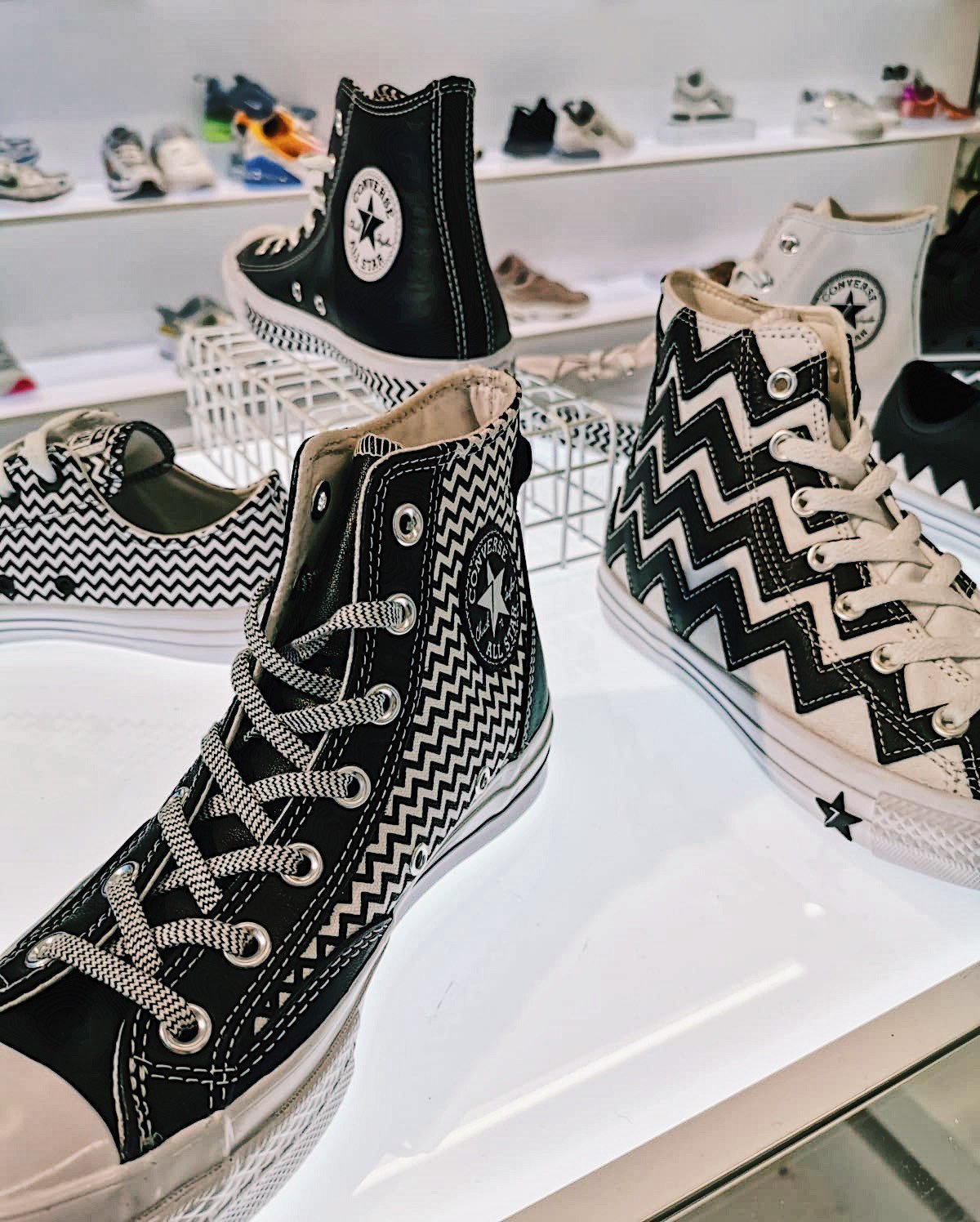 Oxford Street W1 on X: "Update your classic @Converse with some trainers from the VLTG collection. Converse have created collection inspired by '90s basketball patterns and we LOVE the high-contrast designs.