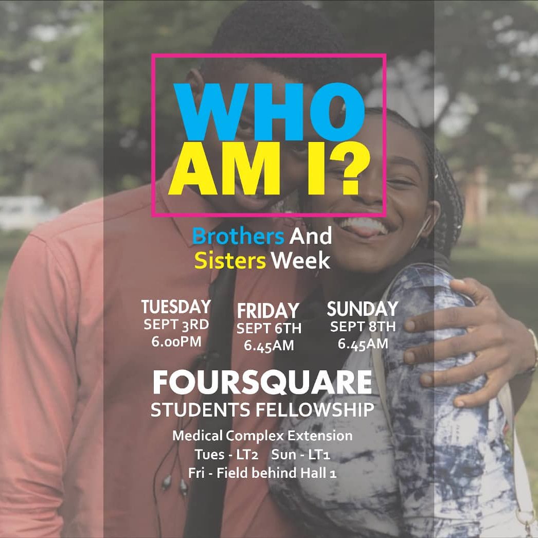 unibenfsf's tweet photo. Sometimes questions like #WhoAmI may be difficult to answer. You just find it hard to figure out the right words to describe yourself. 

Anticipate our #BrothersAndSistersWeek  as we thoroughly look into the big question. Tell someone to tell someone. Be there! https://t.co/MA2t7nredw