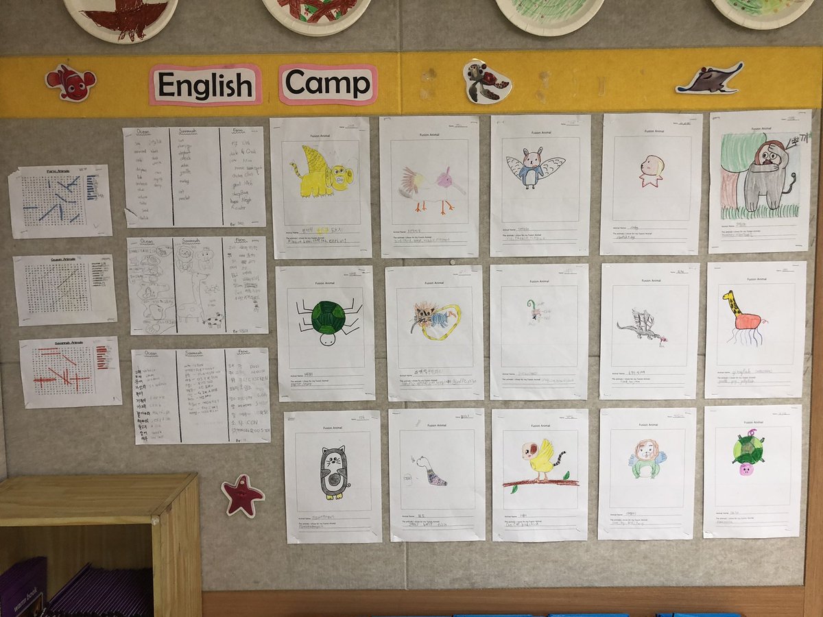 MsLuongEdu's tweet photo. A collection of student work from the 2 weeks of summer camp 🌟 Our students learned over 40 vocabulary words! #AnimalKingdom #ocean #savannah #farm #MyEPIKAdventure https://t.co/BlpY7uz2Cr