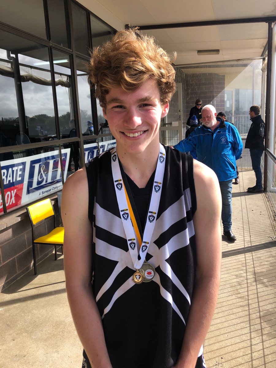 Congratulations to U16 Heathmere JFC player Will Hunter winner of the AFL Vic Country medal after defeating North Portland JFC at today’s Portland JFA finals ⁦<a href="/AFL/">AFL</a>⁩ ⁦<a href="/aflvic/">AFL Victoria</a>⁩ ⁦<a href="/AFL_WD/">AFL Western District</a>