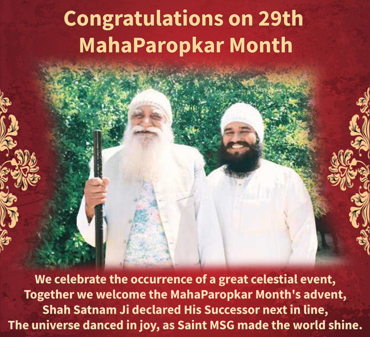 RekhaInsanAror1's tweet photo. #AUniqueSuccession
GuruGaddi Month Of St MSG
@Gurmeetramrahim @derasachasauda write about the teachings of Revered Guru ji https://t.co/PLVwxAF5nA