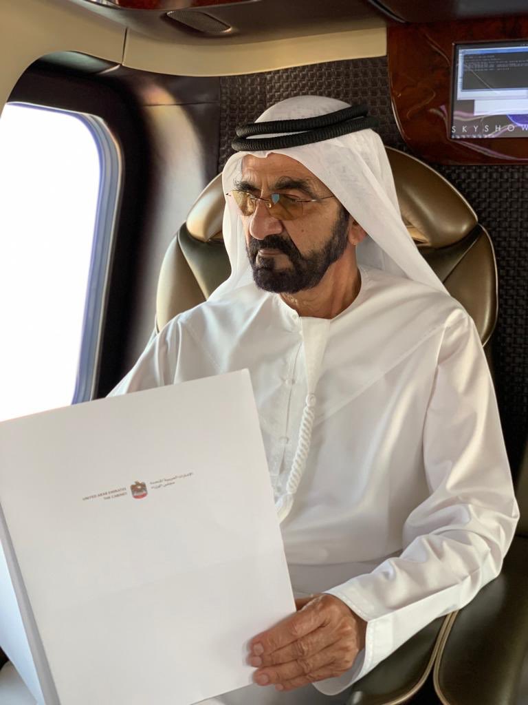 بداية يوم جديد .. وموسم انجاز جديد .. ورحلة عمل جديدة في الوطن ومن أجل الوطن ... 
في الطريق لجلسة مجلس الوزراء بأبوظبي .. وأول بند أناقشه مع فريقي تفعيل وتنفيذ  "رسالة الموسم الجديد" ..