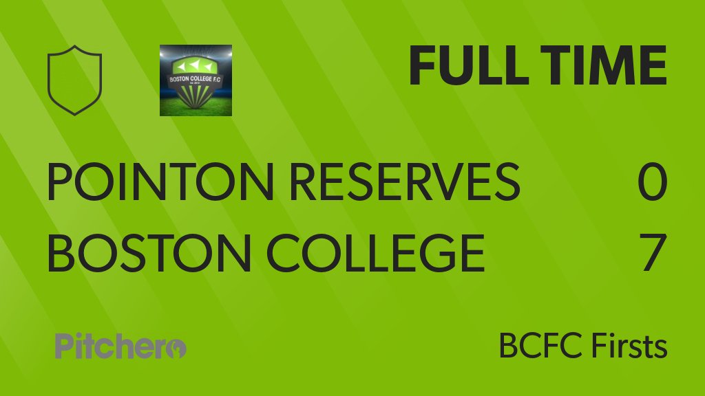 FULL TIME: Pointon Reserves 0 - 7 Boston College
#POIBOS #Pitchero
pitchero.com/clubs/bostonco…