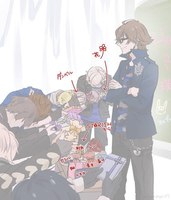 意外とダンベルに気付いてくれる方がいて嬉しい!見えにくいけど色々描きました 