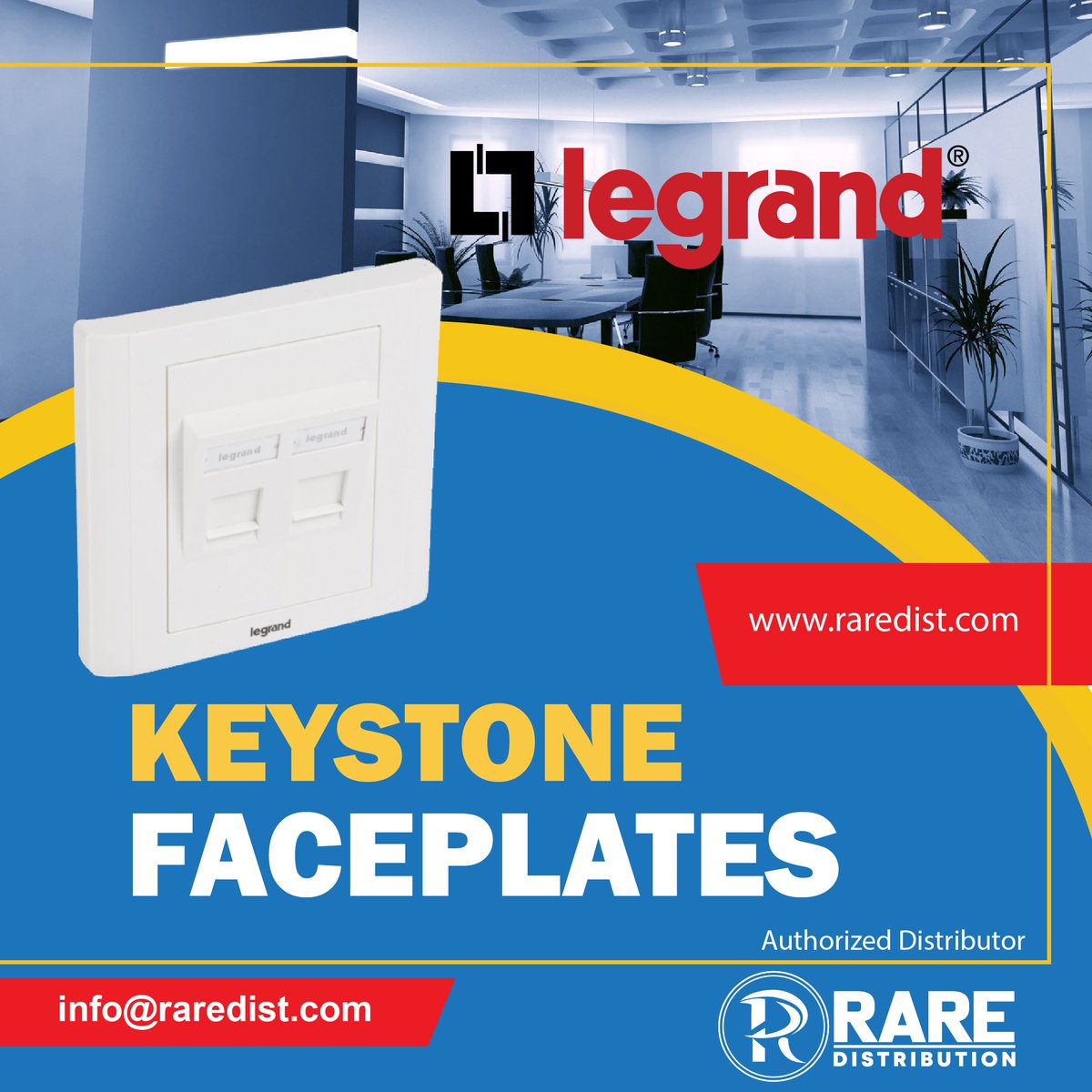 RareDist's tweet photo. LEGRAND KEYSTONE ANGLED FACEPLATE
#Legrand #cablingsystem - #patchpanels, #keystone, #surfacemountingbox, #fibreopticdrawers, #cablespatchcords #FACEPLATE https://t.co/slRtNgpEGq