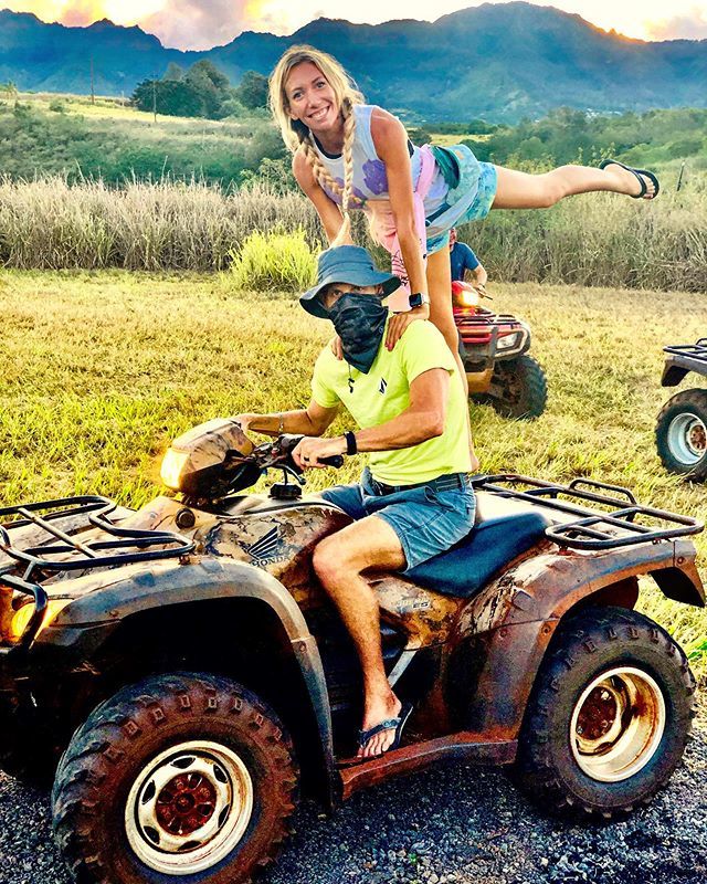 MermaidKariel's tweet photo. Lost in paradise with my love! Getting back to my roots! I grew up on four wheelers. Had my own little one before i was 5. Love you Dad. Thank you @tracihines @adorkablenews  for my mermaid camping shirt. #oahu #lostinparadise #hawaii #couplesgoals #four… https://t.co/z1rnxV5cVi https://t.co/dqfeTUkaVh