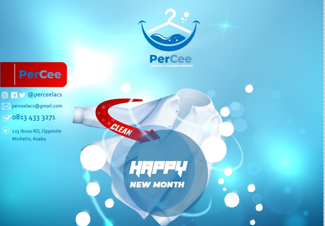 perceelacs's tweet photo. Happy New Month from all of us at PerCee Laundry and Cleaning Services.
.
.
.
#cleaning #laundry #drycleaning #quality #perceelacs #september #newmonth #instablog9ja #asaba #asababusinesscommunity https://t.co/xlEhReRuMa