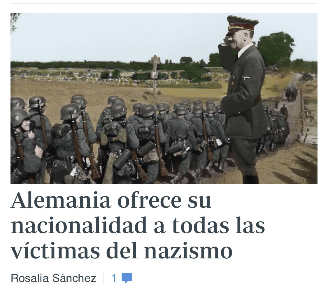 rosadiezglez's tweet photo. Memoria histórica de reconciliación: nacionalidad alemana para todas las víctimas del nazismo e ilegalización de los partidos políticos que defiendan esa ideología o nieguen el holocausto. En la España de Sánchez usan la ‘desmemoria’ histórica para dividir a los españoles. https://t.co/BNNc0uGcbl