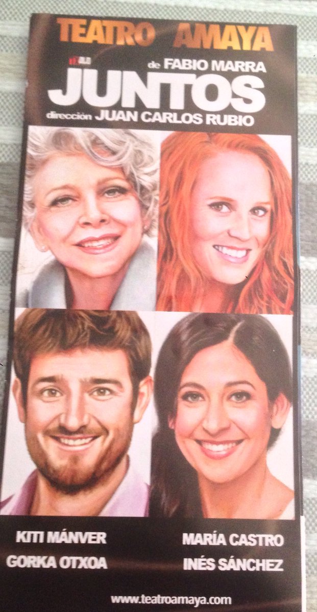 #teatroamaya  #fabiomarra #juntos director #Juancarlosrubio  una obra muy interesante y los actores de primera !!enhorabuena!!