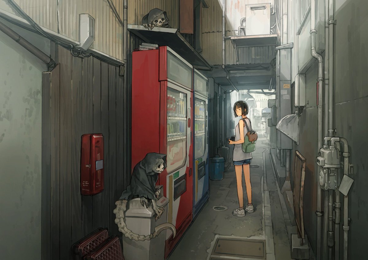 pixivFANBOXの支援者向けに「異形のいる風景」表紙イラストの高解像度JPGと、未統合PSDファイルを公開しました。画像は私的利用の範囲で再利用も可能です。詳細は記事をご覧ください。 https://t.co/zwuUSGRETR