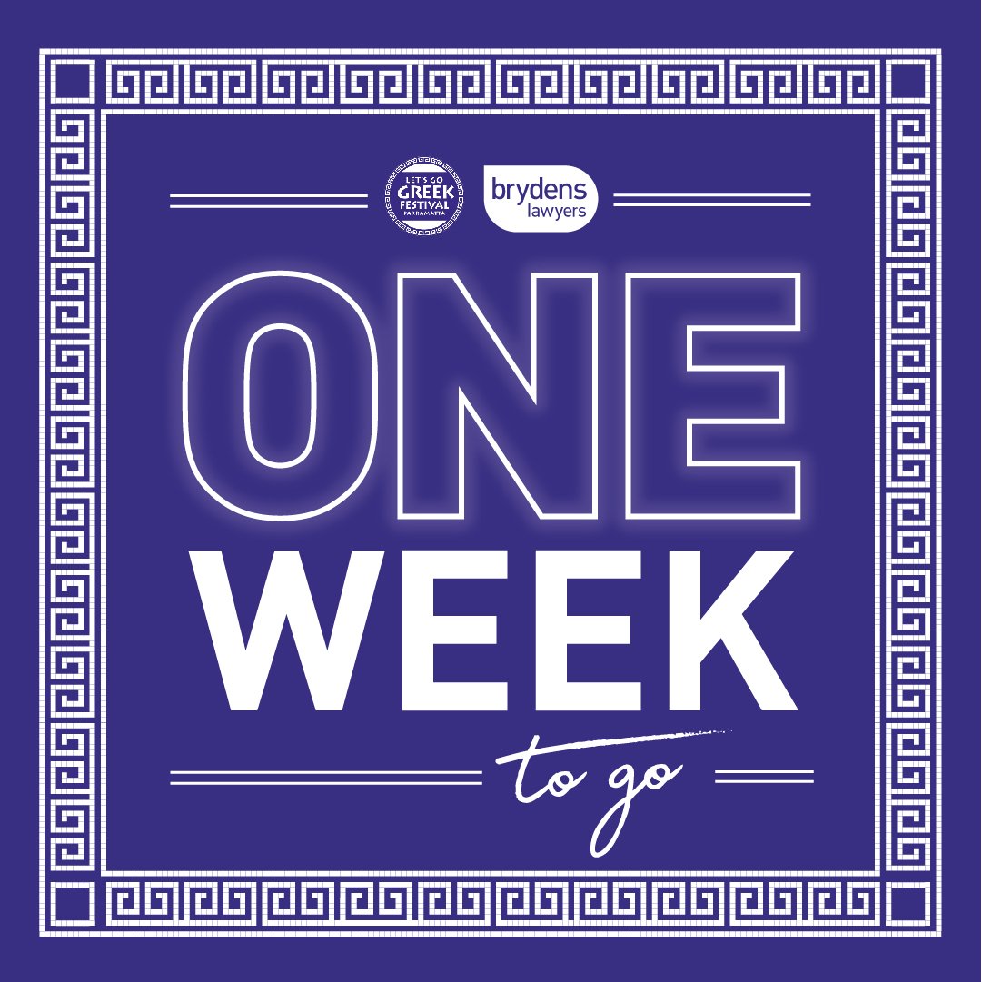 BrydensLawyers's tweet image. Be sure to mark your calendars- because it is now only ONE WEEK until the highly-anticipated @gogreekparra!
#BrydensLawyersWEDO #LetsGoGreek #WEDOSupport #LGGF2019