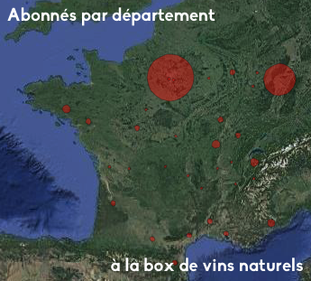 D'où viennent les abonnés à la box JusdelaVigne ? Du Bas-Rhin bien sûr, pas mal de Paris, mais aussi de toute la France ! Rassembler des profils différents autour d'un projet, n'est-ce pas le point commun entre le vin et internet ? #jusdelavigne #vinnaturel
