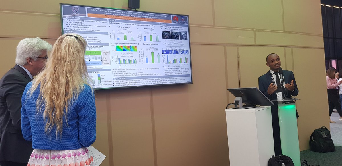 Melissa Middeldorp (@melissaemm1) on Twitter photo Well done <a href="/adamthomas941/">Thomas A. Agbaedeng, Ph.D.</a> presenting moderated poster <a href="/escardio/">European Society of Cardiology</a> on weight fluctuation demonstrating atrial arrhythmogenic substrate despite weight loss. <a href="/PrashSanders/">Prash Sanders</a> <a href="/Kadhimad/">Kadhim Kadhim</a> <a href="/DH_Lau/">Dennis H Lau</a> <a href="/Dominik_Linz/">Dominik Linz</a> @BenediktLinz <a href="/Elliott_AD/">Adrian Elliott</a> <a href="/Rajiv_EP/">Rajiv Mahajan</a> #ESCCongress #CHRD Well done <a href="/adamthomas941/">Thomas A. Agbaedeng, Ph.D.</a> presenting moderated poster <a href="/escardio/">European Society of Cardiology</a> on weight fluctuation demonstrating atrial arrhythmogenic substrate despite weight loss. <a href="/PrashSanders/">Prash Sanders</a> <a href="/Kadhimad/">Kadhim Kadhim</a> <a href="/DH_Lau/">Dennis H Lau</a> <a href="/Dominik_Linz/">Dominik Linz</a> @BenediktLinz <a href="/Elliott_AD/">Adrian Elliott</a> <a href="/Rajiv_EP/">Rajiv Mahajan</a> #ESCCongress #CHRD