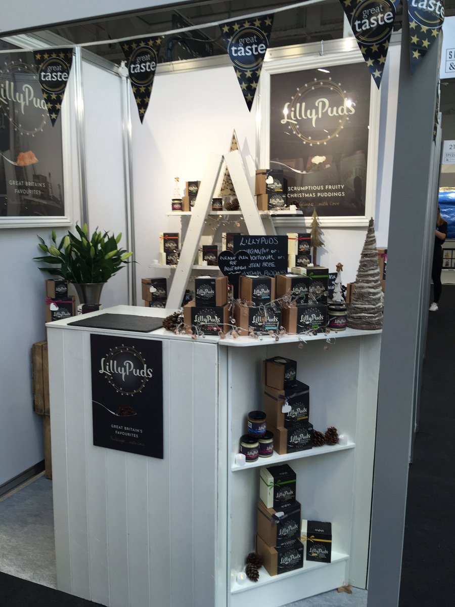 All set up at #Olympia #SFFF19 come and visit our stand 2216 for some #PuddingLove