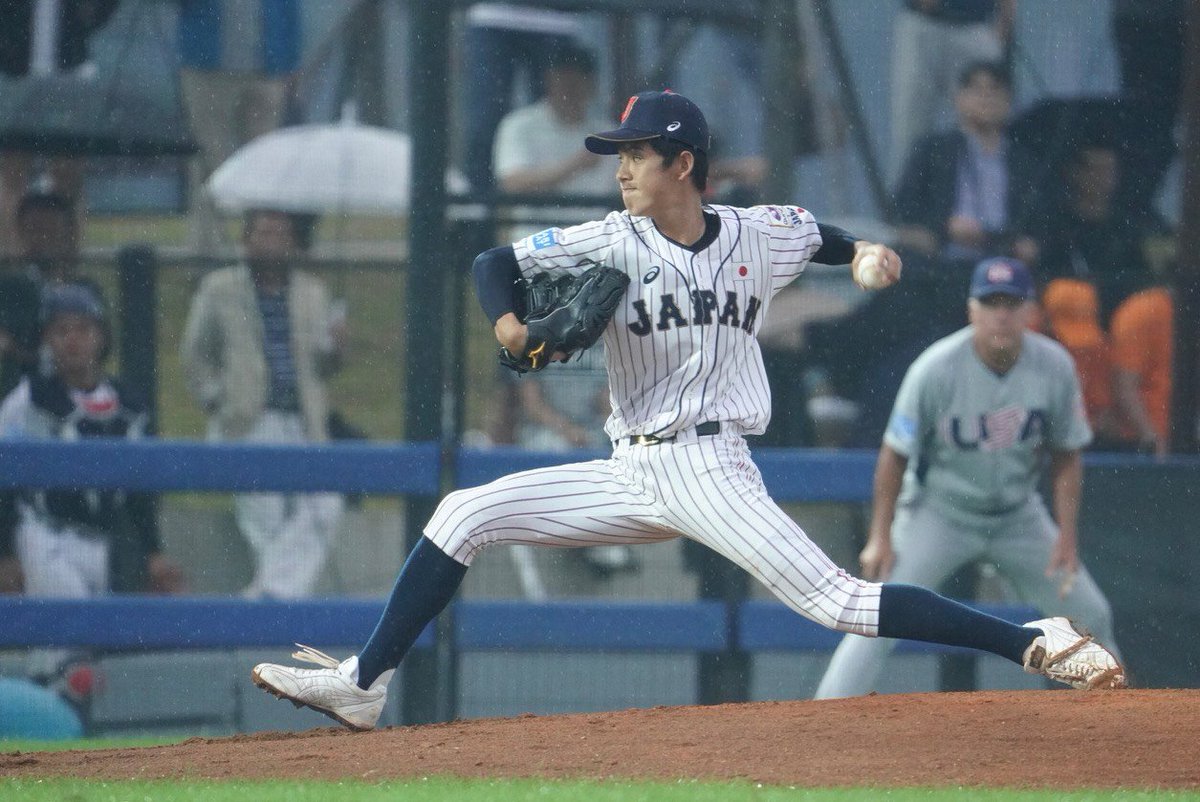 Full Count フルカウント On Twitter U18w杯 日本 アメリカ 雨のなか対戦中です 日本の先発は 林優樹 1回の表に先制されるもその裏 森敬斗 の3塁打と 石川昂弥 のタイムリー2塁打で 同点 U18日本代表 高校野球 侍ジャパンu18 Https T Co