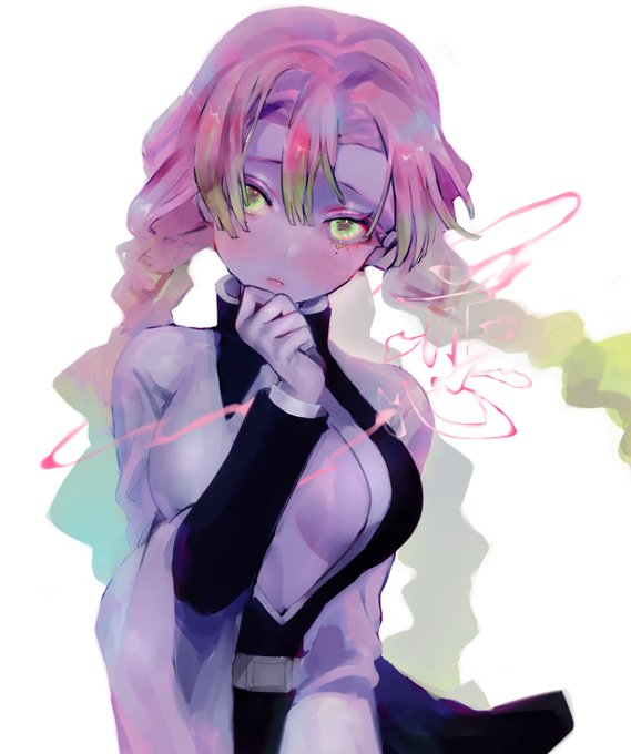 花宵さんがTwitterに投稿した甘露寺蜜璃(鬼滅の刃)のイラスト。