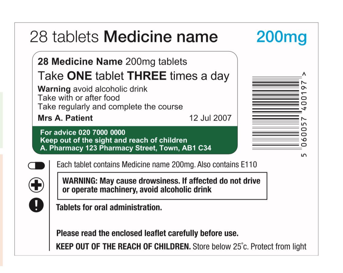 Pharmacy Label