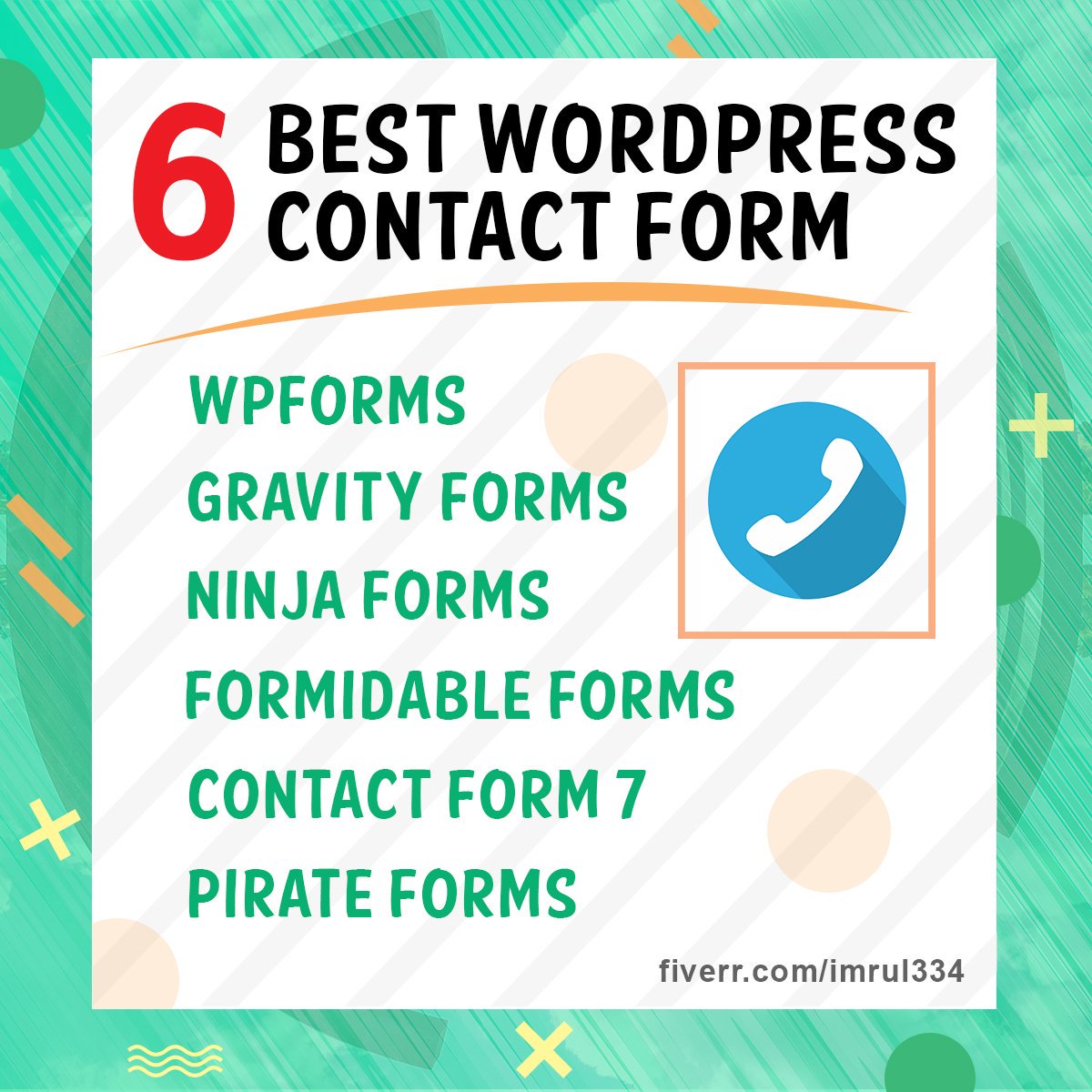 Imrul334's tweet image. Are you looking for highly interactive and advance Contact Form Plugins for WordPress. Here we picked top 5 from 1625+ contact form plugins.

#wordpress #plugins #contactforms #WPForms #Formidable #formbuilder #website #webdevelopment #webdesign #development #marketing #branding