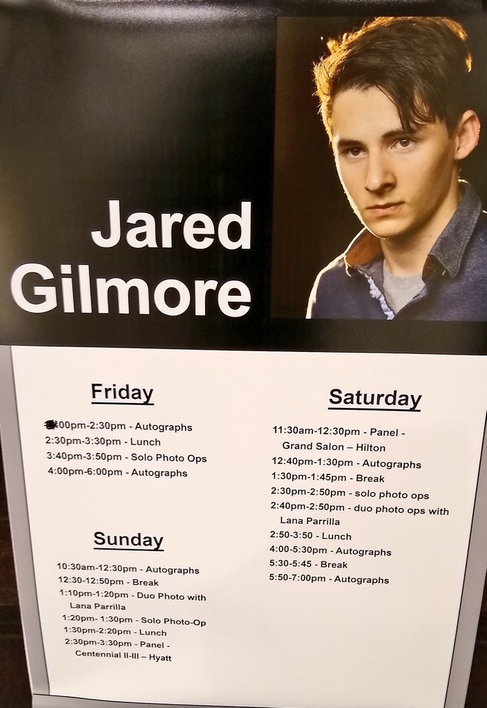 info_dcgip's tweet photo. Ask Jared Gilmore about his interest and love of Video Games ,  Anime or #OUAT and MadMen as today is his last day on the Walk of Fame Table 3. #DragonCon 
Don't be kicking yourself after https://t.co/R5aL8zlvRq