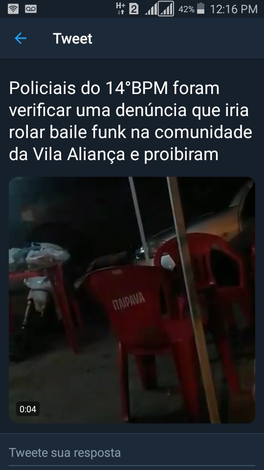 Fernand26028032's tweet photo. @favelanewsrj @PMERJ Pra vooc ver como é Tão Burro retweetou Esse Video da pagina Bangu news Dizendo o Local onde Ele estava sendo que a pagina Bangu news tbm ta muito mal informada que o Baile da VILA ALIANÇA acabou hj de manha so falam merda voocs cara https://t.co/FrWBp2MYhG