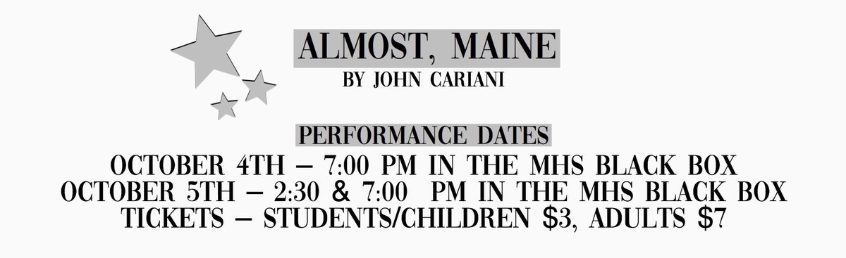 manvel_theatre's tweet photo. the cast list and performance dates for our fall show this year! https://t.co/n1B6ZXqFlb