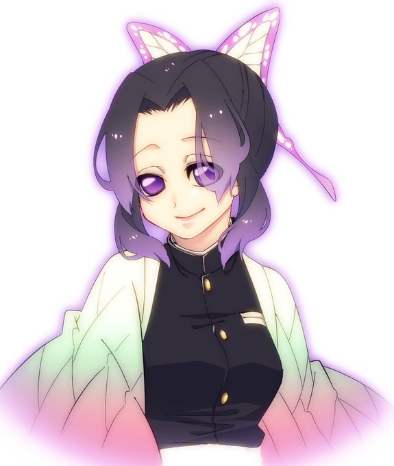 カプ・チャヅケさんがTwitterに投稿した胡蝶しのぶ(鬼滅の刃)のイラスト。