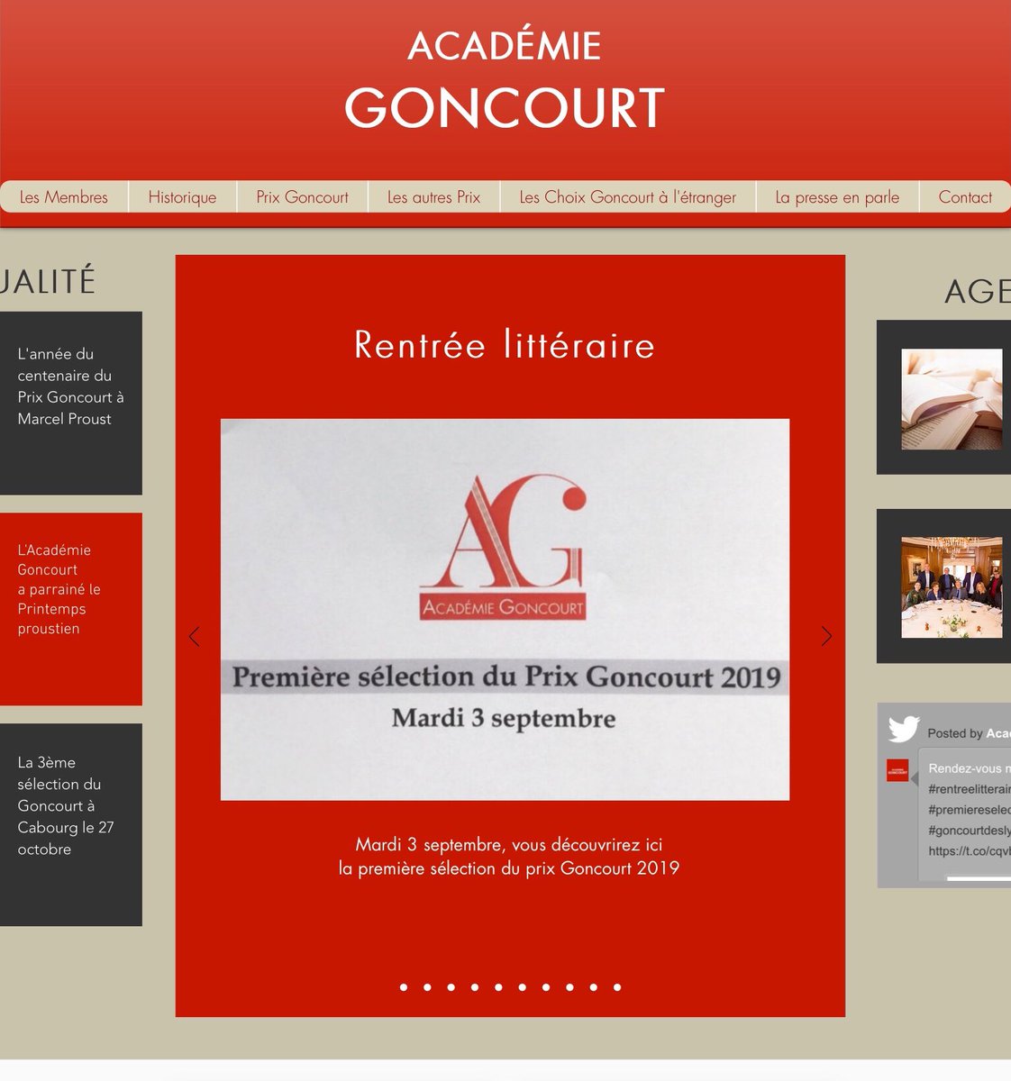 Fcr54's tweet image. Le site de l’⁦@AcadGoncourt⁩ se prépare pour mardi ! L’occasion de dire merci à Irina (storyboros) qui l’a créé et à Fabienne (mitaki-design) pour ce joli logo dévoilé aujourd’hui 👏👏