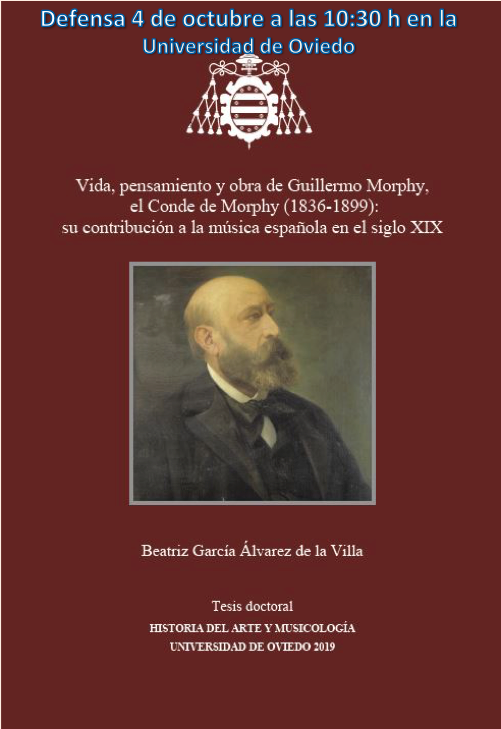 Defensa Tesis doctoral: Vida, pensamiento y obra de Guillermo Morphy, el Conde de Morphy (1836-1899): su contribución a la música española en el siglo XIX. Autora Beatriz García Álvarez de la Villa. Director: Ramón Sobrino
<a href="/RamonSobrino1/">Ramon Sobrino</a>
researchgate.net/publication/33…