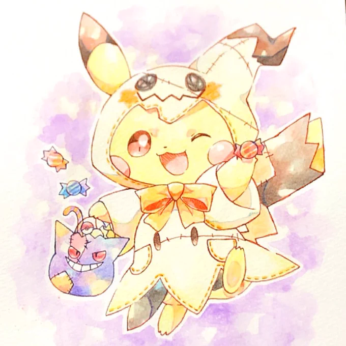 ミミッキュ衣装のピカチュウ 