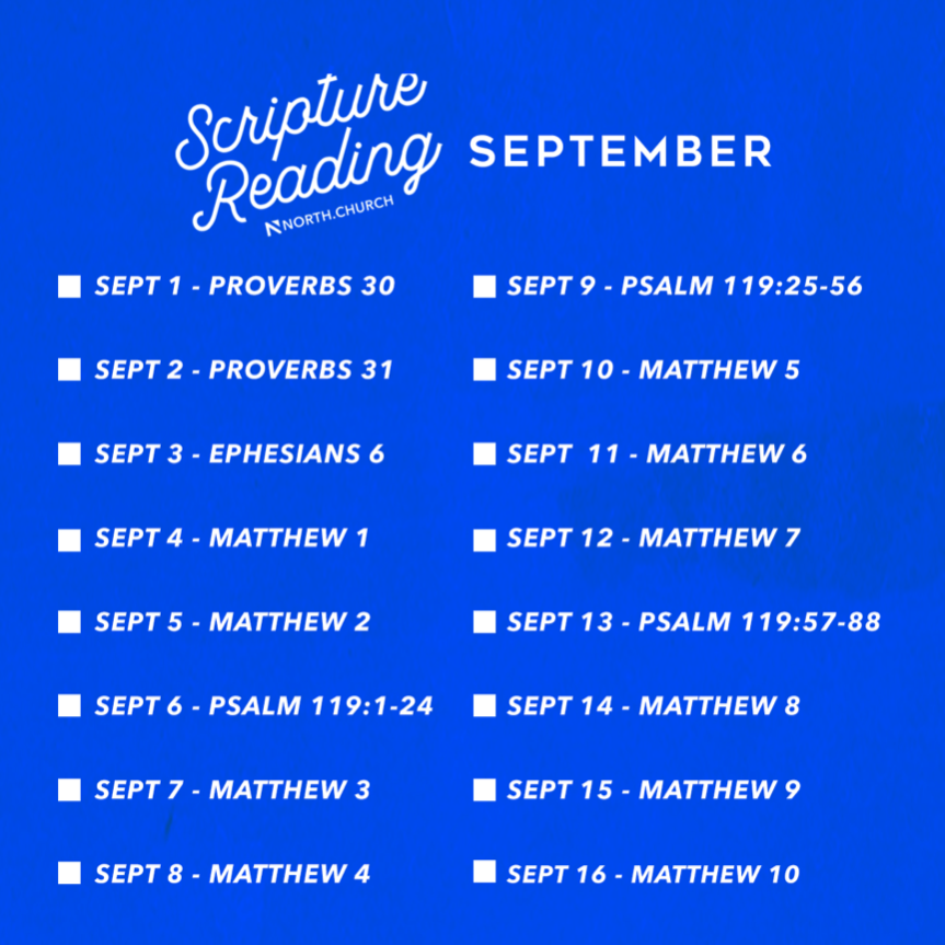 NORTHCHURCH's tweet photo. We are going strong! Continuing with our #ScriptureReading challenge for the month of September! Here is the full reading plan for September 📖 https://t.co/kyhna24Rw5