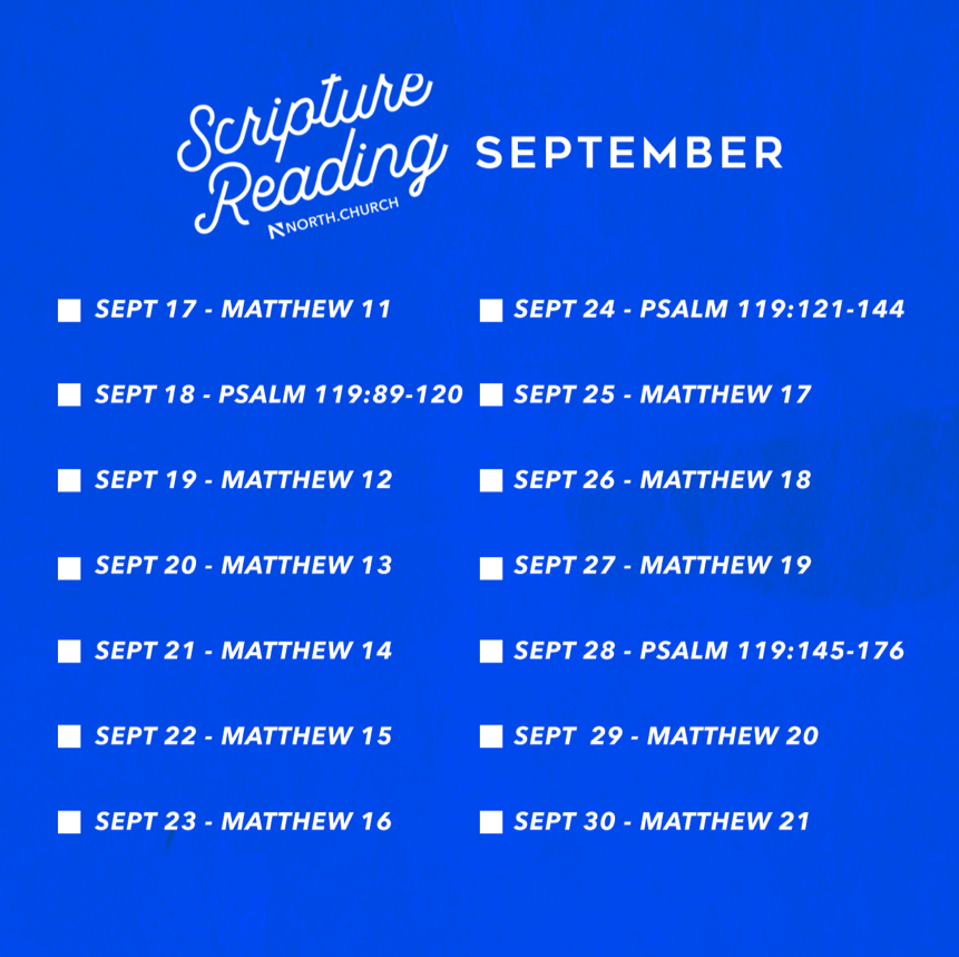 NORTHCHURCH's tweet photo. We are going strong! Continuing with our #ScriptureReading challenge for the month of September! Here is the full reading plan for September 📖 https://t.co/kyhna24Rw5