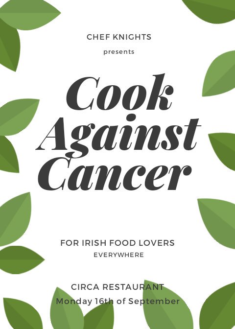 jtattshotmailc1's tweet photo. Have you got your ticket for #ChefKnights yet? Half the tickets are gone so you'll need to be fast! ☎️ the venue to book! A five tasting course dinner for €50 with all proceeds going to the Irish Cancer Society! https://t.co/DUF76bidlZ