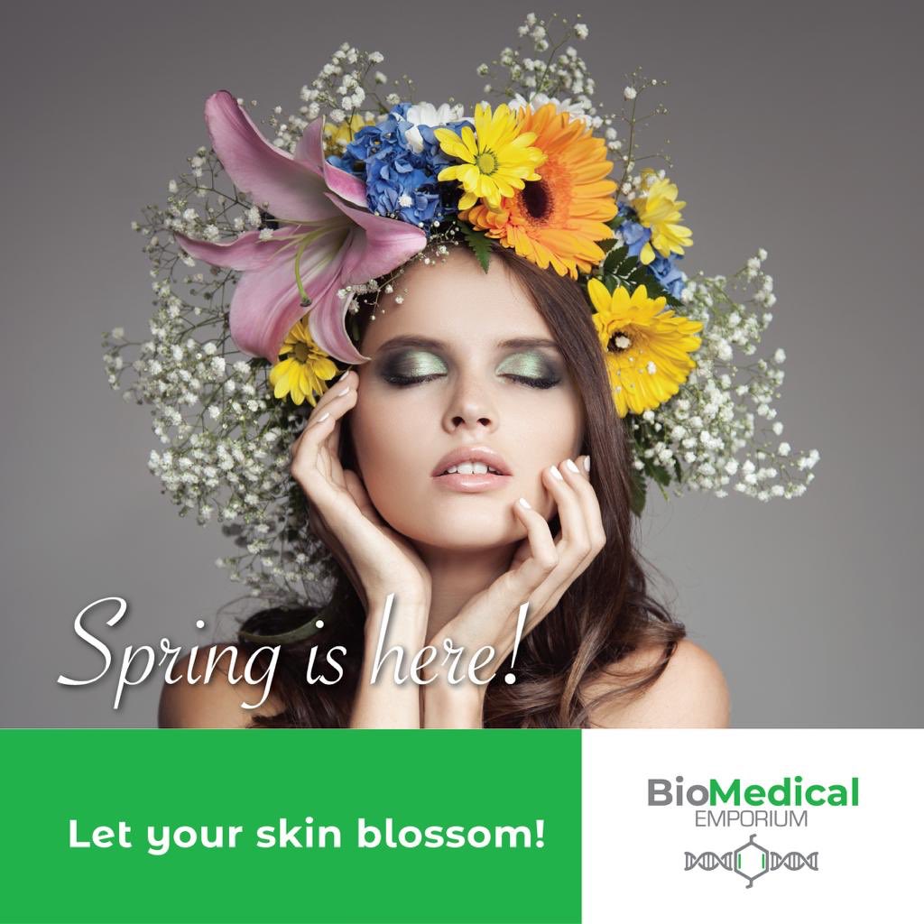 biomed_emporium's tweet photo. Spring is here, and time to re-evaluate your Biomedical Emporium skin routine for warmer weather conditions. Ask a trained Biomedical Emporium product specialist at an aesthetic clinic near you for a spring product skin analysis 
#springskin https://t.co/cRLIk4PWy0